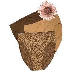 Rhonda Shear Seamless Jacquard Ahh Brief Panty 3 Pack 1X